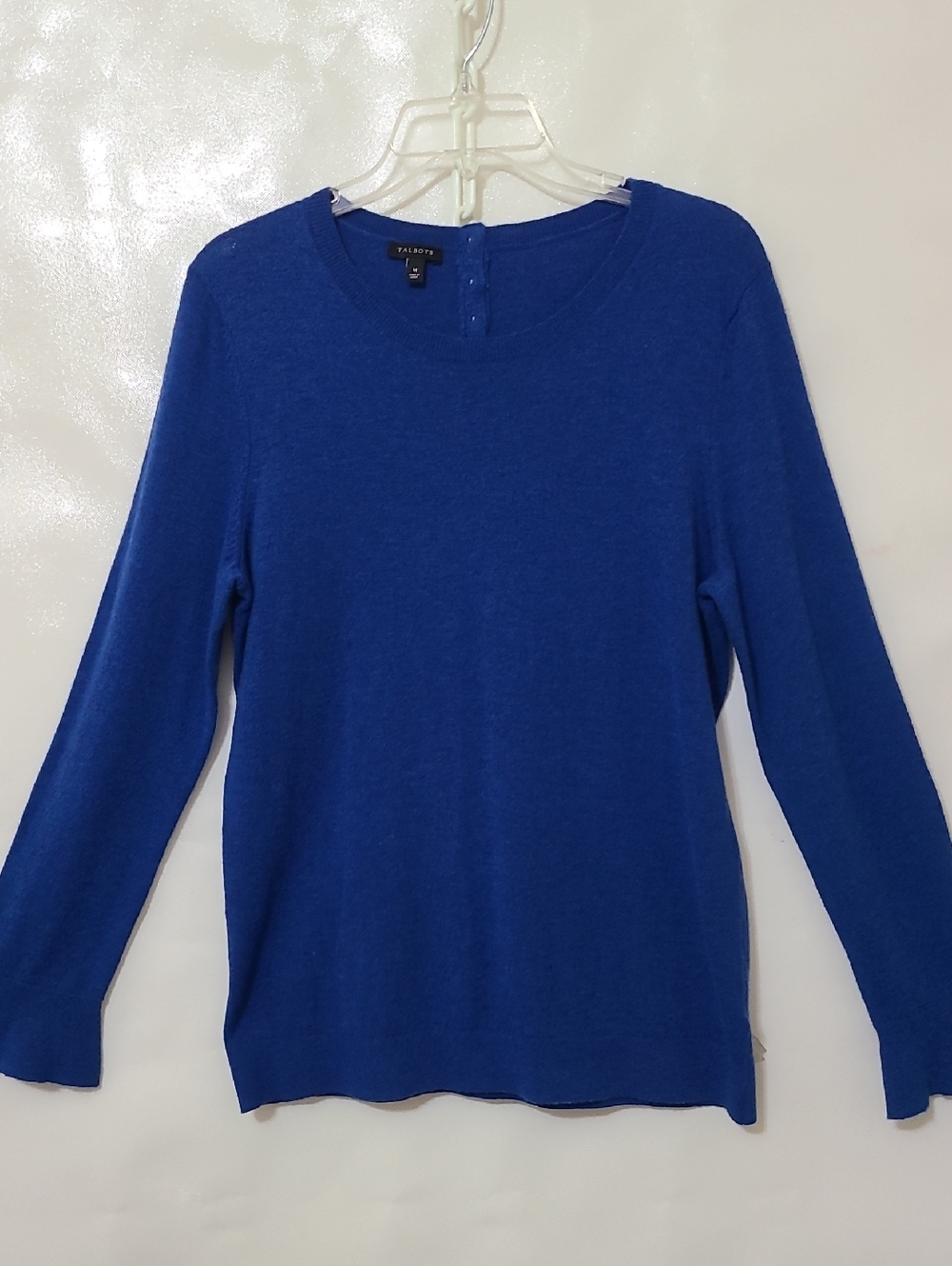 Talbots Cobalt Blue Crewneck Long Sleeve Pullover Sweater - Size Medium